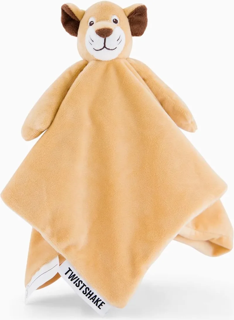 Patrick de Leeuw Knuffeldeken - 33 x 33 cm - Baby Speelgoed - Baby Knuffel - Deken - Voor Jongens en Meisjes - Super Zacht van Twistshake in Goud – productfoto