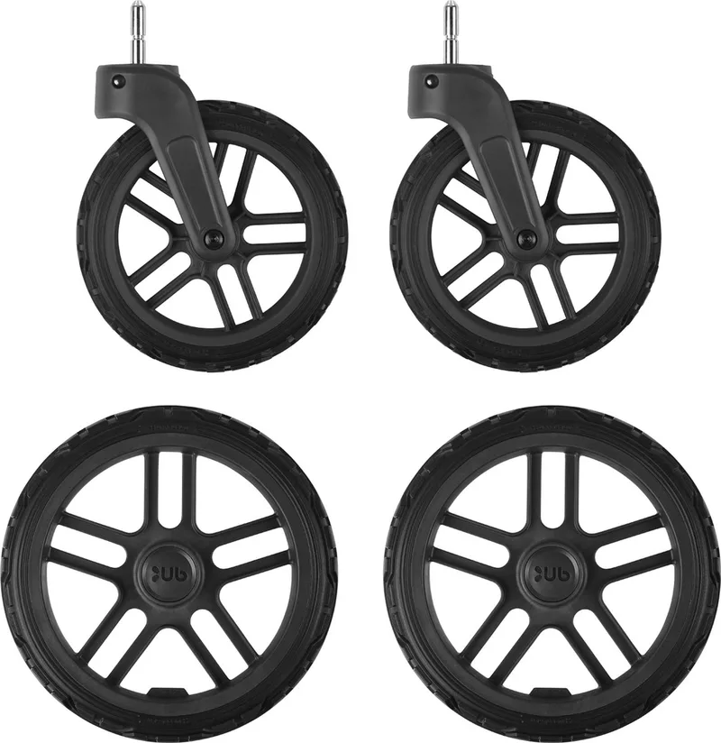 All-terrain wielenset voor UPPAbaby Vista kinderwagen van UPPAbaby in Zwart – productfoto