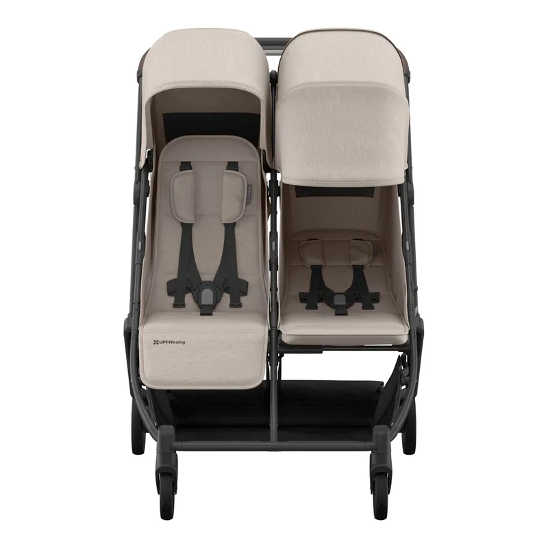 Kinderwagen Zwillingswagen Minu Duo von UPPAbaby in Beige, 94,5 × 70,6 × 102,8 mm – Produktfoto 2 von 3
