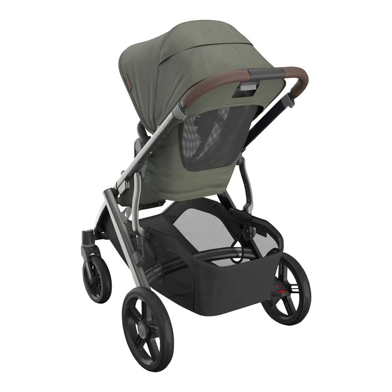 Vista V3 Kinderwagen Evelyn - Meadow Green - Graphite Frame Met Kastanje Bruin Leer von UPPAbaby – Produktfoto 3 von 3