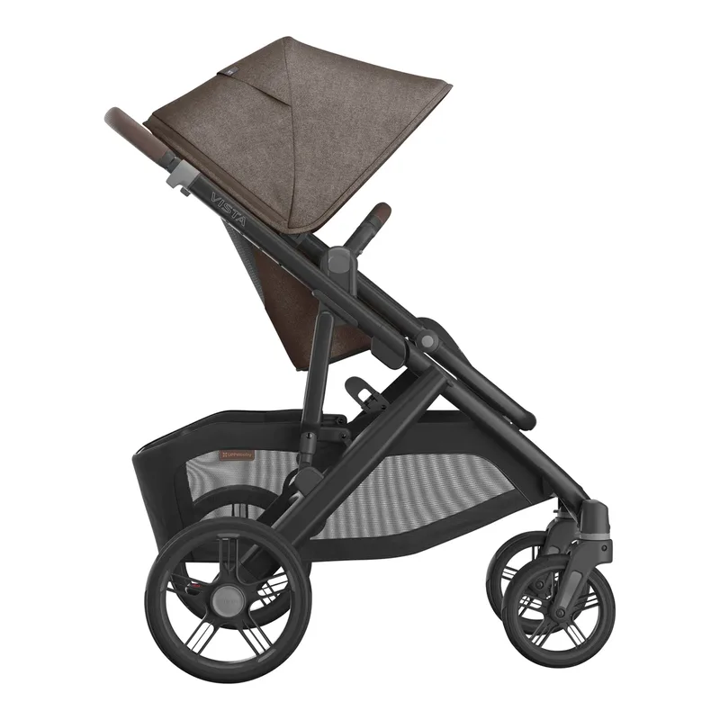 Vista V3 Kinderwagen Owen - Mocha Mélange - Carbon Frame Met Kastanje Bruin Leer von UPPAbaby – Produktfoto 2 von 3