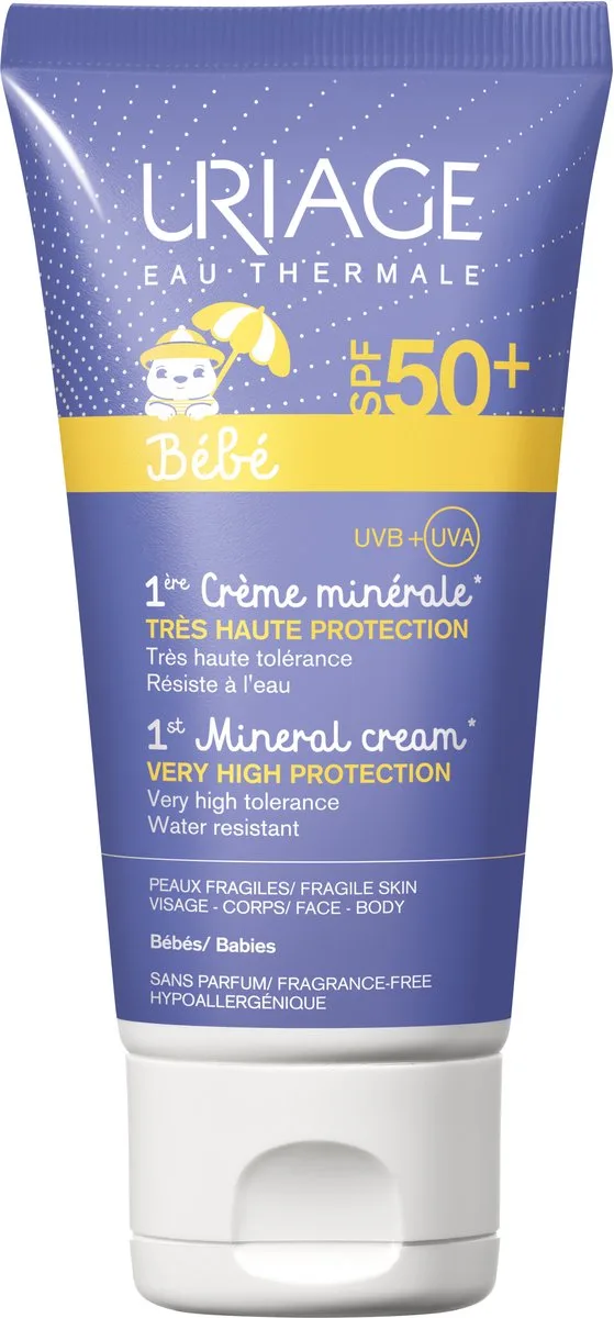 Zonnebrandcrème voor kinderen Sun Baby Mineral New Uriage Spf 50+ (50 ml)