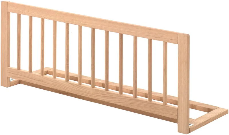 Bettschutzgitter Forrest Rausfallschutz aus Massivholz, klappbar, einfach zu bedienen, universell einsetzbar, wahlweise Eiche natur oder Buche weiß van Vipack in Beige – productfoto 1 van 3