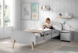 Bettschutzgitter Kiddy (1 St., Made in Europe), zum Aufstecken auf die Bettseite, in verschiedenen Farben erhältlich van Vipack in Grijs – productfoto 2 van 2