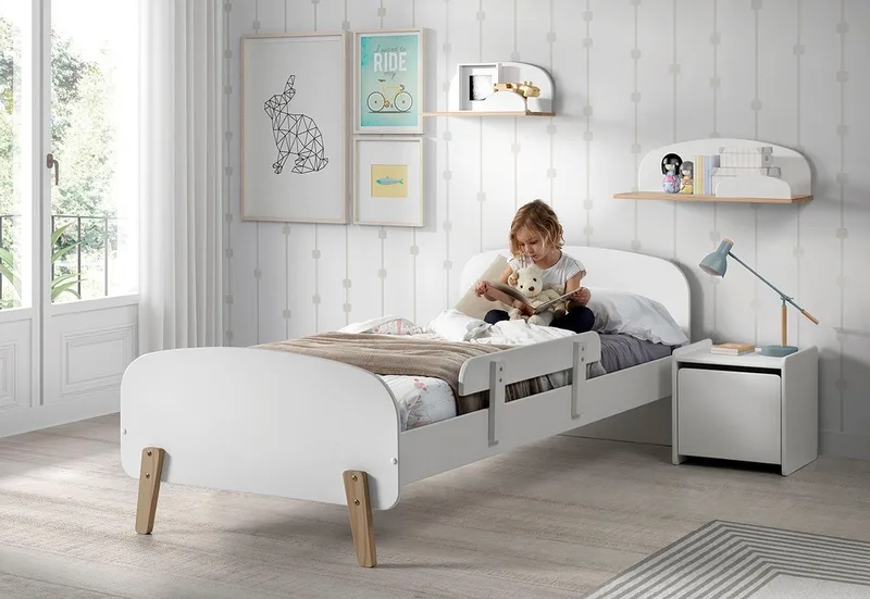 Bettschutzgitter Kiddy (1 St., Made in Europe), zum Aufstecken auf die Bettseite, in verschiedenen Farben erhältlich van Vipack in Wit – productfoto 2 van 3