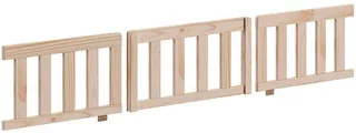 Hausbett Dallas, Massivholzbett mit Dachaufbau umbaubar vom Boden- zum Daybett (inkl. Rolllattenrost und Sprossenumrandung, 140x200 cm breit), mit Bettschublade, wahlweise Kiefer massiv natur oder weiß van Vipack in Beige – productfoto 5 van 5