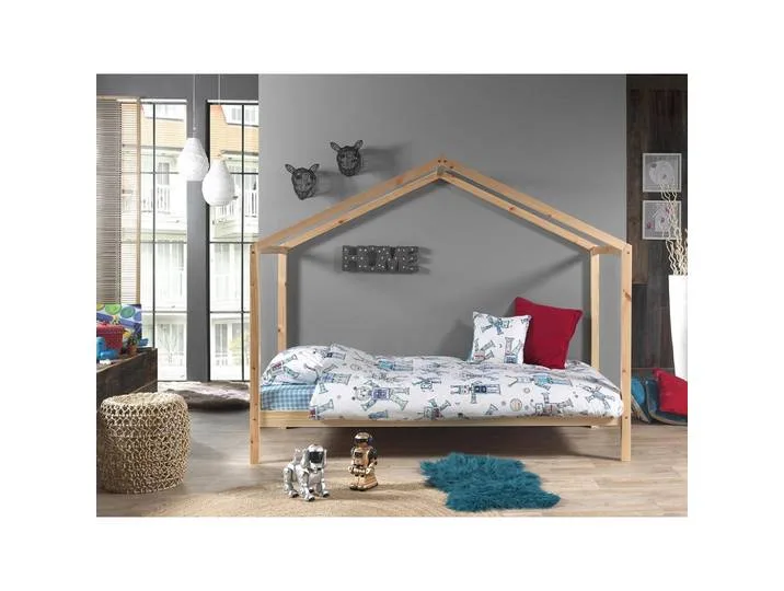 Hausbett, Kiefer, Holz, Kiefer, 90x200 cm, Kinderzimmer & Jugendzimmer, Kindermöbel, Kinderbetten, Hausbetten by Vipack – product photo