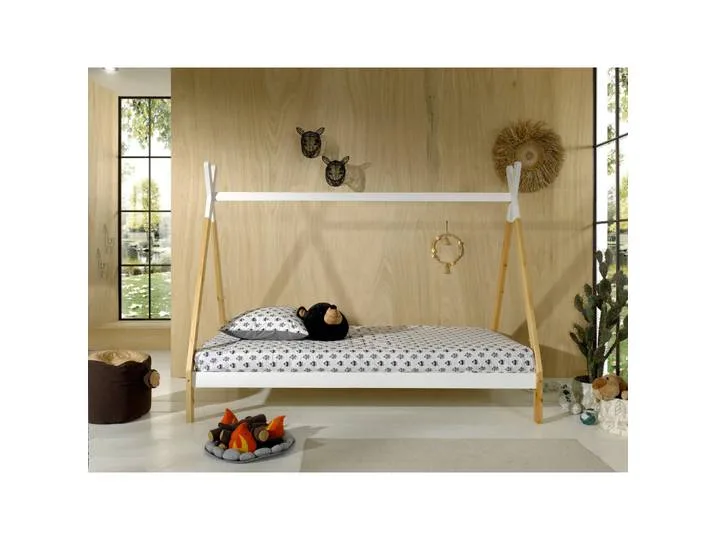 Hausbett, Weiß, Kiefer, Holz, Kiefer, 90x200 cm, Kinderzimmer & Jugendzimmer, Kindermöbel, Kinderbetten, Hausbetten från Vipack – produktbild