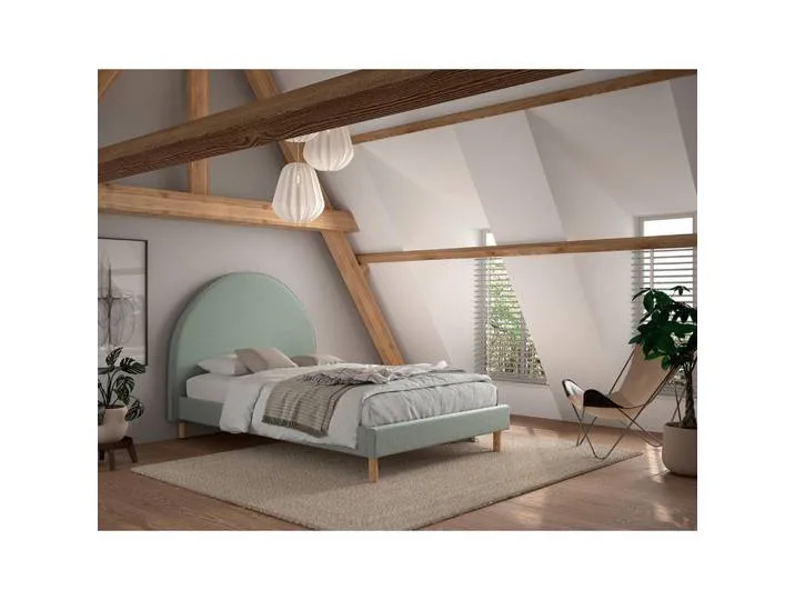 Kinder-/Juniorbett, Grün, Holz, Pinie, Uni, 140x200 cm, Lattenrost,Federholzleisten verleimt, alternative Größen erhältlich, Kinderzimmer & Jugendzimmer, Kindermöbel, Kinderbetten van Vipack – productfoto