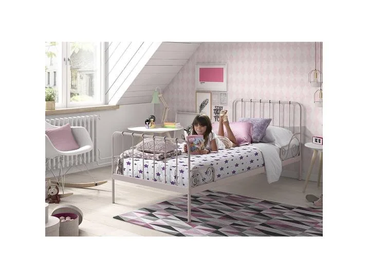 Kinder-/Juniorbett, Rosa, 90x200 cm, Kinderzimmer & Jugendzimmer, Kindermöbel, Kinderbetten van Vipack – productfoto
