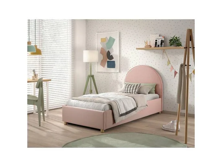 Kinder-/Juniorbett, Rosa, Holz, Pinie, massiv, Uni, 90x200 cm, Lattenrost, Bettkasten,Federholzleisten verleimt, alternative Größen erhältlich, nicht verstellbar, Kinderzimmer & Jugendzimmer, Kindermöbel, Kinderbetten by Vipack – product photo