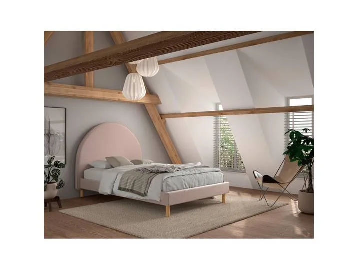 Kinder-/Juniorbett, Rosa, Holz, Pinie, Uni, 140x200 cm, Lattenrost,Federholzleisten verleimt, alternative Größen erhältlich, Kinderzimmer & Jugendzimmer, Kindermöbel, Kinderbetten van Vipack – productfoto