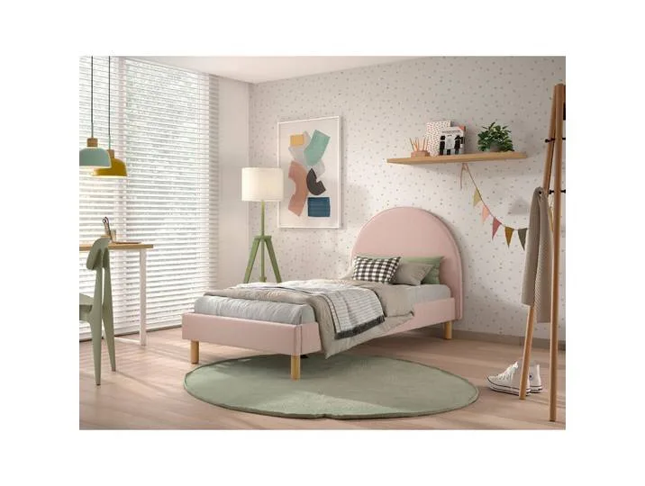 Kinder-/Juniorbett, Rosa, Holz, Pinie, Uni, 90x200 cm, Lattenrost,Federholzleisten verleimt, alternative Größen erhältlich, Kinderzimmer & Jugendzimmer, Kindermöbel, Kinderbetten från Vipack – produktbild