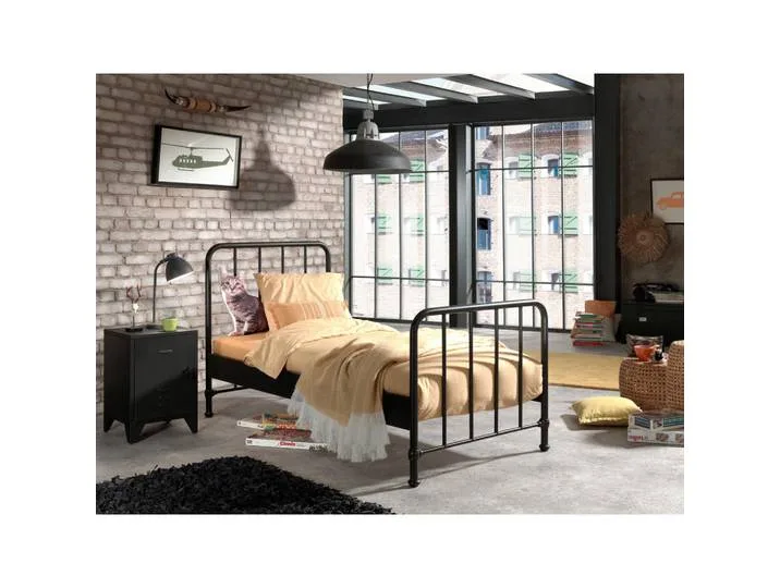 Bed Bronxx - 90 x 200 cm - zwart van Vipack – productfoto