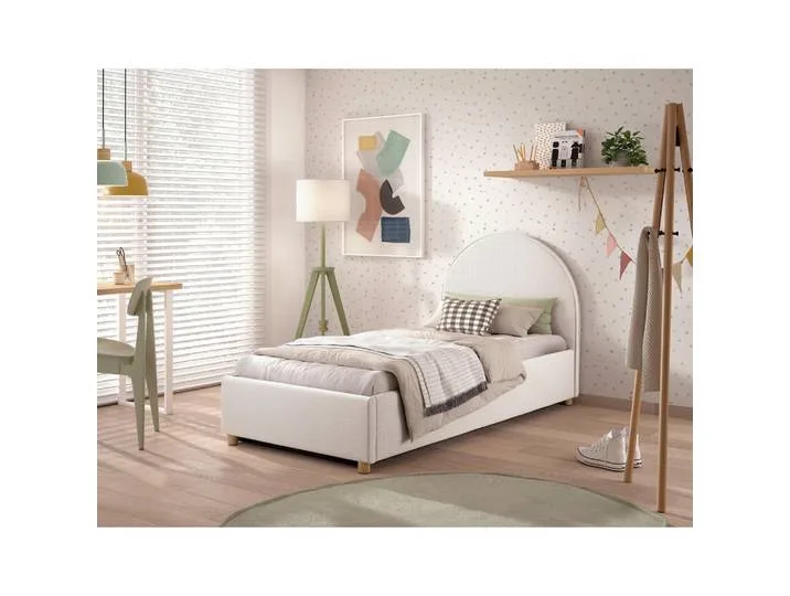 Kinder-/Juniorbett, Weiß, Holz, Pinie, massiv, Uni, 90x200 cm, Lattenrost, Bettkasten,Federholzleisten verleimt, alternative Größen erhältlich, nicht verstellbar, Kinderzimmer & Jugendzimmer, Kindermöbel, Kinderbetten van Vipack – productfoto