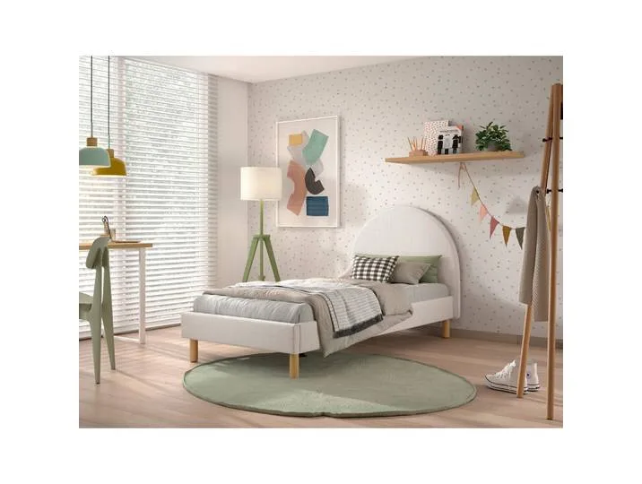 Kinder-/Juniorbett, Weiß, Holz, Pinie, Uni, 90x200 cm, Lattenrost,Federholzleisten verleimt, alternative Größen erhältlich, Kinderzimmer & Jugendzimmer, Kindermöbel, Kinderbetten van Vipack – productfoto