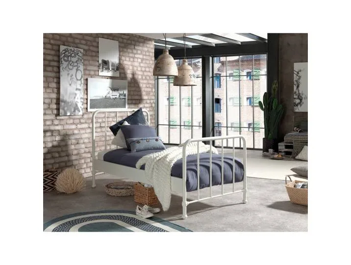 Kinder-/Juniorbett, Weiß, Metall, 90x200 cm, Kinderzimmer & Jugendzimmer, Kindermöbel, Kinderbetten by Vipack – product photo