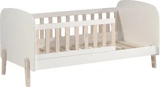 Kinderbett Kiddy, inkl. Rolllattenrost, niedrige Einstiegshöhe, stabil gebaut (B/H/T ca. 147x68x77cm, MDF lackiert, Füße und Sprossen Kiefer), wahlweise mit oder ohne Bettschublade als Stauraum van Vipack in Wit – productfoto 3 van 5