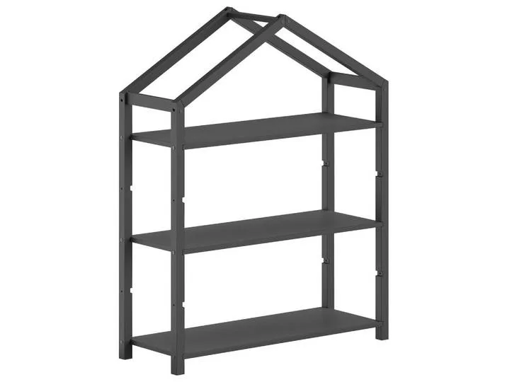 Kinderregal, Anthrazit, Holz, Kiefer, massiv, 111x141x40 cm, Kinderzimmer & Jugendzimmer, Kindermöbel, Kinderregale de Vipack – photo produit
