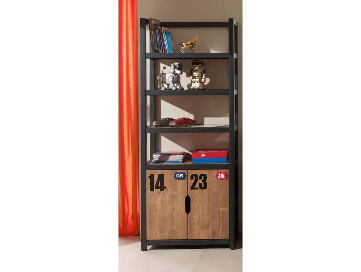 Kinderregal VIPACK Alex , beige (industrie), Holzwerkstoff, Regale, Kinderregal, Standregal aus teilmassiver Kiefer und MDF by Vipack – product photo