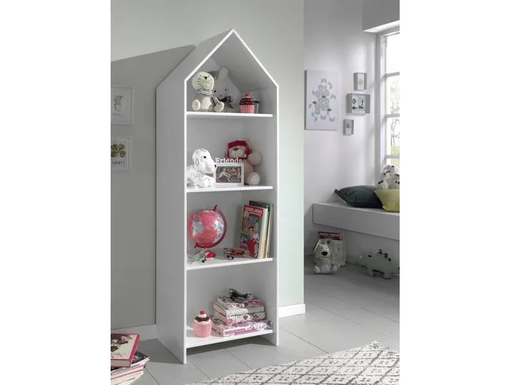 Kinderregal VIPACK Casami, Regalschrank mit 3 Böden und viel Stauraum , weiß, B:57,6cm H:171,3cm T:37cm, Holzwerkstoff, Regale, Kinderregal, aus hochwertigem MDF, weiß lackiert van Vipack – productfoto