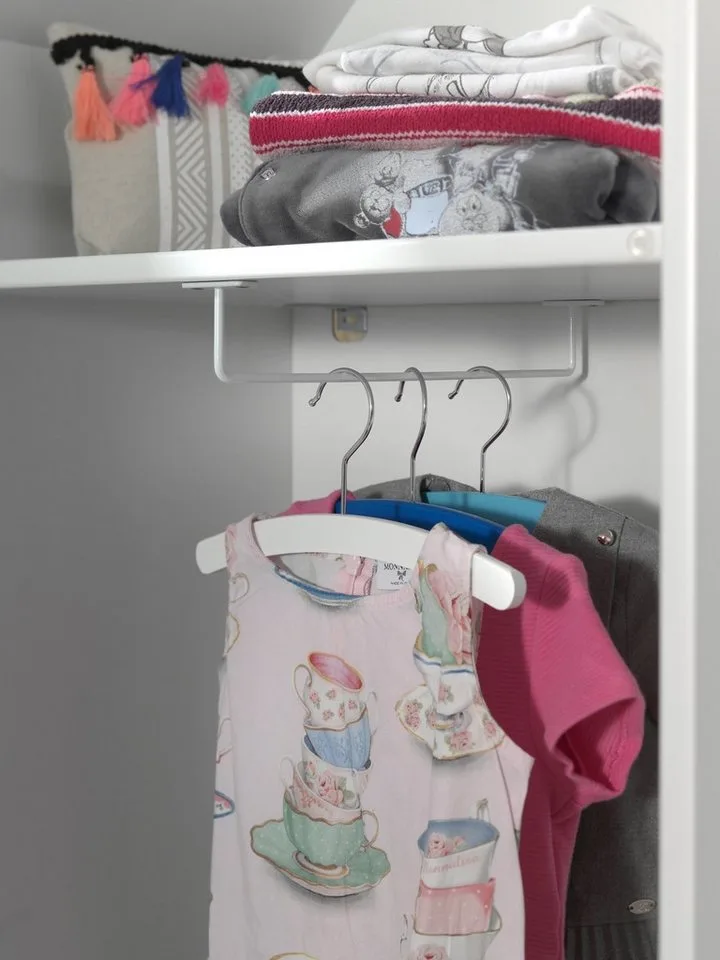 Kleiderschrank in Korpus Weiß / Front Pink u. MDF fra Vipack i Grøn – produktbillede 3 af 5