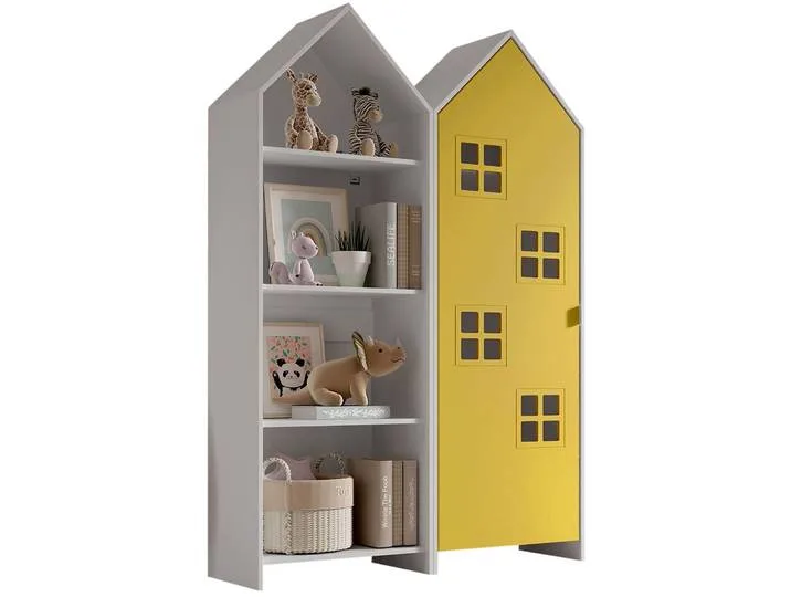 Kleiderschrank VIPACK Set Casami Bruges in trendigem Design, 1 Regal u. 1 Kleiderschrank , gelb (korpus weiß, front gelb), B:115,2cm H:171,3cm T:37cm, Holzwerkstoff, Schränke, Kleiderschrank, variable Typenanordnung, Kleiderschrank mit Böden und Kleiderst van Vipack – productfoto