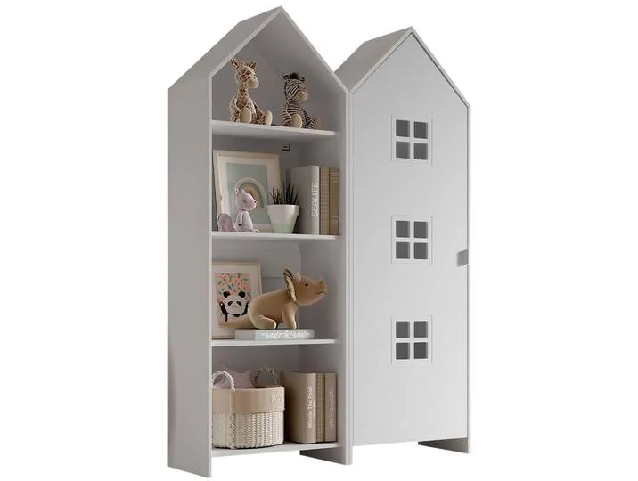 Kleiderschrank VIPACK Set Casami Bruges in trendigem Design, 1 Regal u. 1 Kleiderschrank , weiß (korpus weiß, front weiß), B:115,2cm H:171,3cm T:37cm, Holzwerkstoff, Schränke, Kleiderschrank, variable Typenanordnung, Kleiderschrank mit Böden und Kleiderst van Vipack – productfoto