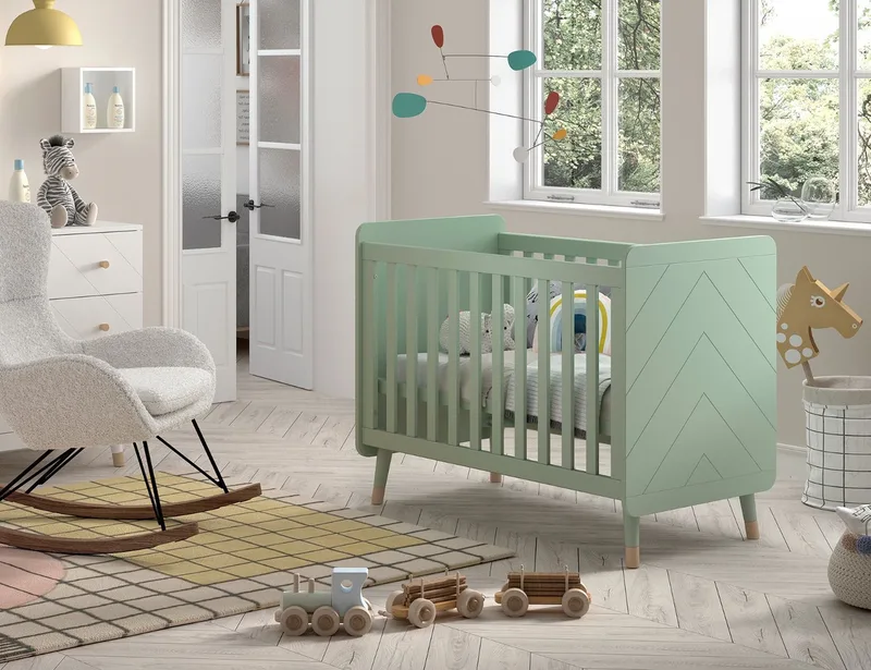Ledikant Billy 60x120 olijfgroen van Vipack – productfoto 2 van 2