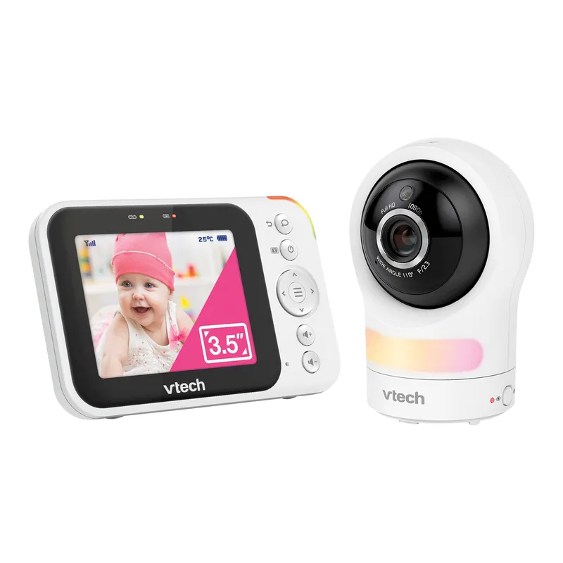 RM4761 Smart video babyfoon met camera - 3.5 inch Scherm - 1080p Full HD - Pan & tilt - Zoom - Wi-Fi - Nachtlampje - Terugspreekfunctie by VTech in White – product photo 2 of 3