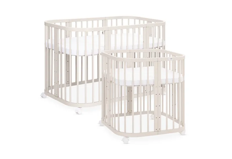 Babybett Mobiles Babybett aus Holz 7in1 mit Matratze, mitwachsend von Waldin in Ohne Stoffset – Produktfoto 3 von 5