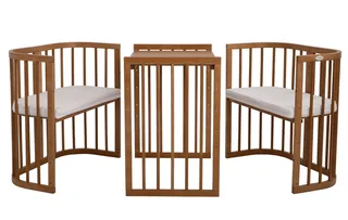 Babybett Mobiles Babybett aus Holz 7in1 mit Matratze, mitwachsend by Waldin in Ohne Stoffset – product photo 3 of 5