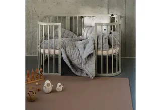 Babybett Mobiles Babybett aus Holz 7in1 mit Matratze, mitwachsend de Waldin en Vert – photo produit 5 sur 5