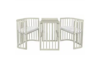 Babybett Mobiles Babybett aus Holz 7in1 mit Matratze, mitwachsend de Waldin en Vert – photo produit 3 sur 5