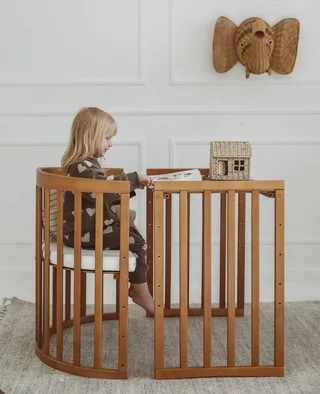 Babybett Mobiles Babybett aus Holz 7in1 mit Matratze, mitwachsend by Waldin in Ohne Stoffset – product photo 5 of 5