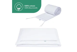 Babybett Mobiles Babybett aus Holz 7in1 mit Matratze, mitwachsend de Waldin en Blanc – photo produit 3 sur 3