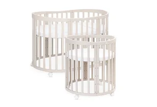 Babybett Mobiles Babybett OWAL aus Holz 7in1 mit Matratze, mitwachsend de Waldin en Ohne Stoffset – photo produit 3 sur 5