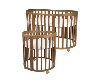 Babybett Mobiles Babybett OWAL aus Holz 7in1 mit Matratze, mitwachsend by Waldin in Ohne Stoffset – product photo 3 of 5