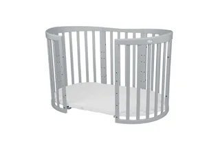 Babybett Mobiles Babybett OWAL aus Holz 7in1 mit Matratze, mitwachsend by Waldin in Grey – product photo 3 of 5
