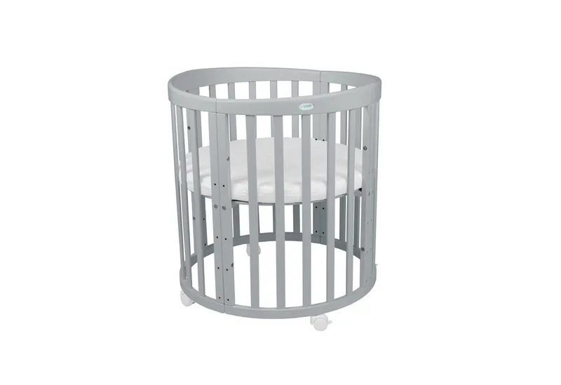 Babybett Mobiles Babybett OWAL aus Holz 7in1 mit Matratze, mitwachsend by Waldin in Grey – product photo 4 of 5