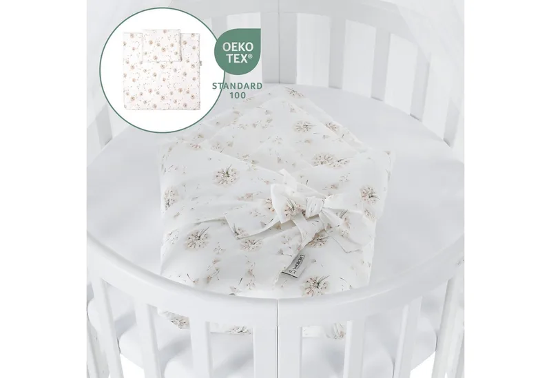 Babybett Mobiles Babybett OWAL aus Holz 7in1 mit Matratze, mitwachsend de Waldin en Blanc – photo produit 3 sur 4