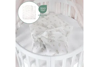 Babybett Mobiles Babybett OWAL aus Holz 7in1 mit Matratze, mitwachsend van Waldin in Wit – productfoto 3 van 4