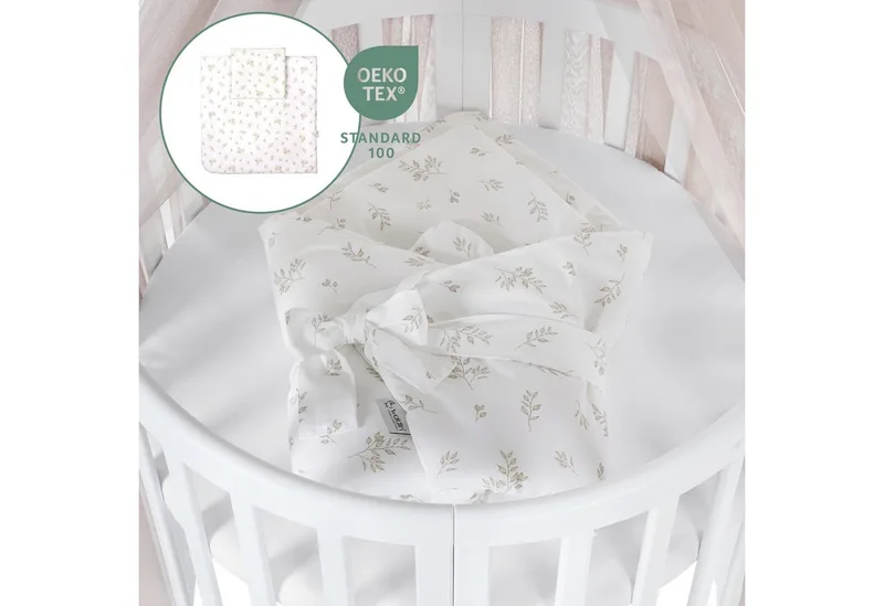 Babybett Mobiles Babybett OWAL aus Holz 7in1 mit Matratze, mitwachsend van Waldin in Wit – productfoto 3 van 4