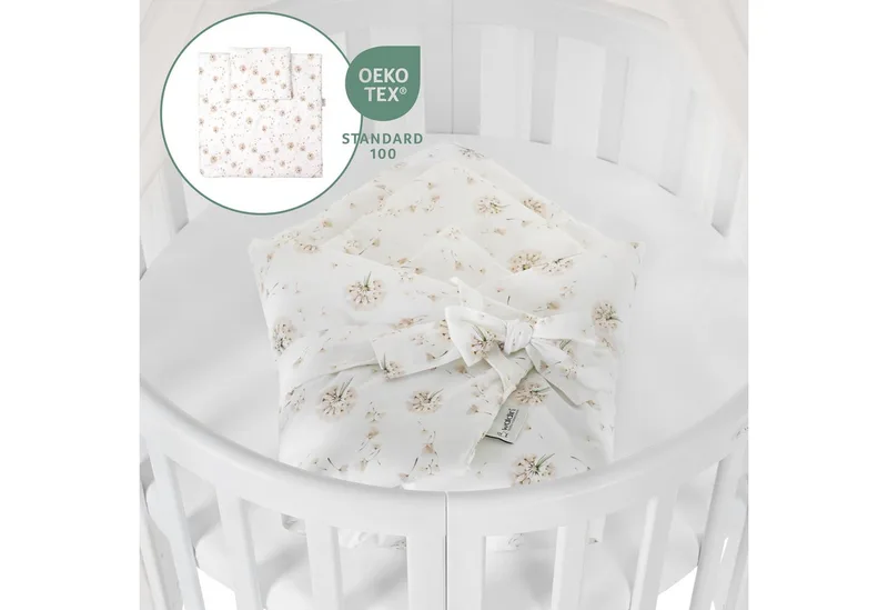 Babybett Mobiles Babybett OWAL aus Holz 7in1 mit Matratze, mitwachsend van Waldin in Wit – productfoto 3 van 4
