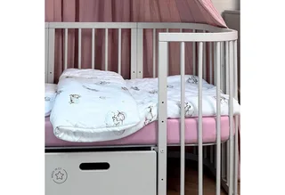 Babymatratze Kokosmatratze groß, für großes Babybett 7in1, Waldin, 10 cm hoch by Waldin in White – product photo 4 of 5