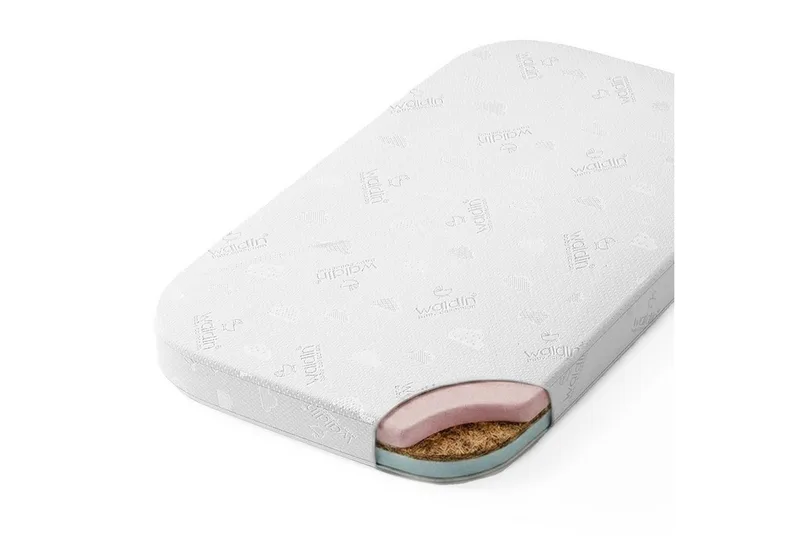 Babymatratze Kokosmatratze groß, für großes Babybett 7in1, Waldin, 10 cm hoch by Waldin in White – product photo 1 of 5
