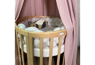 Babymatratze Kokosmatratze klein, für kleines Babybett 7in1 OWAL, Waldin, 10 cm hoch by Waldin in White – product photo 4 of 5