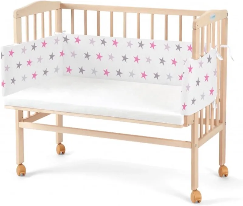 co sleeper/wieg 2 in1 met bedomrander de Waldin en Blanc – photo produit