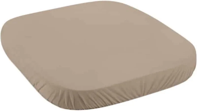 Ecologisch katoenen hoeslaken 73x73cm van Waldin in Taupe – productfoto