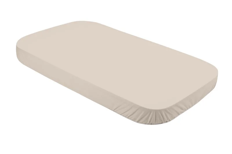 Spannbettlaken groß für Babybett 7in1, Jersey Baumwolle, 124x73 cm, Jersey-Elasthan, Gummizug: rundum, Spannbetttuch van Waldin in Beige – productfoto